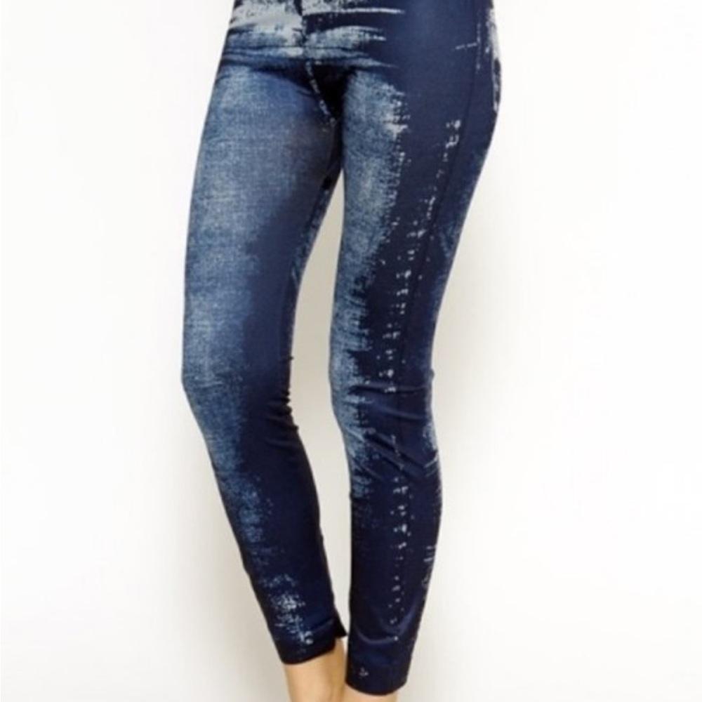 NWT! Sublimation denim print full Mineral Illusion leggings ( Black Only) - Picture 6 of 7